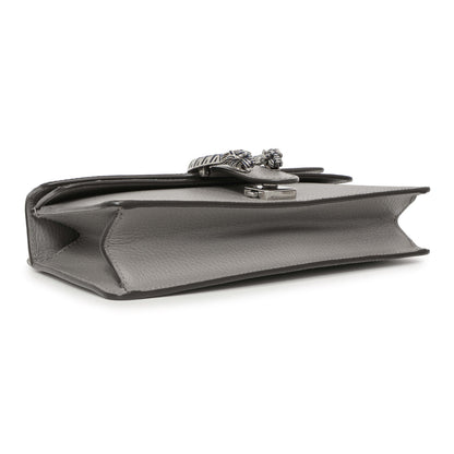 Exclusive Gucci Grey Calfskin Enamel Small Dionysus Shoulder Bag — Top View