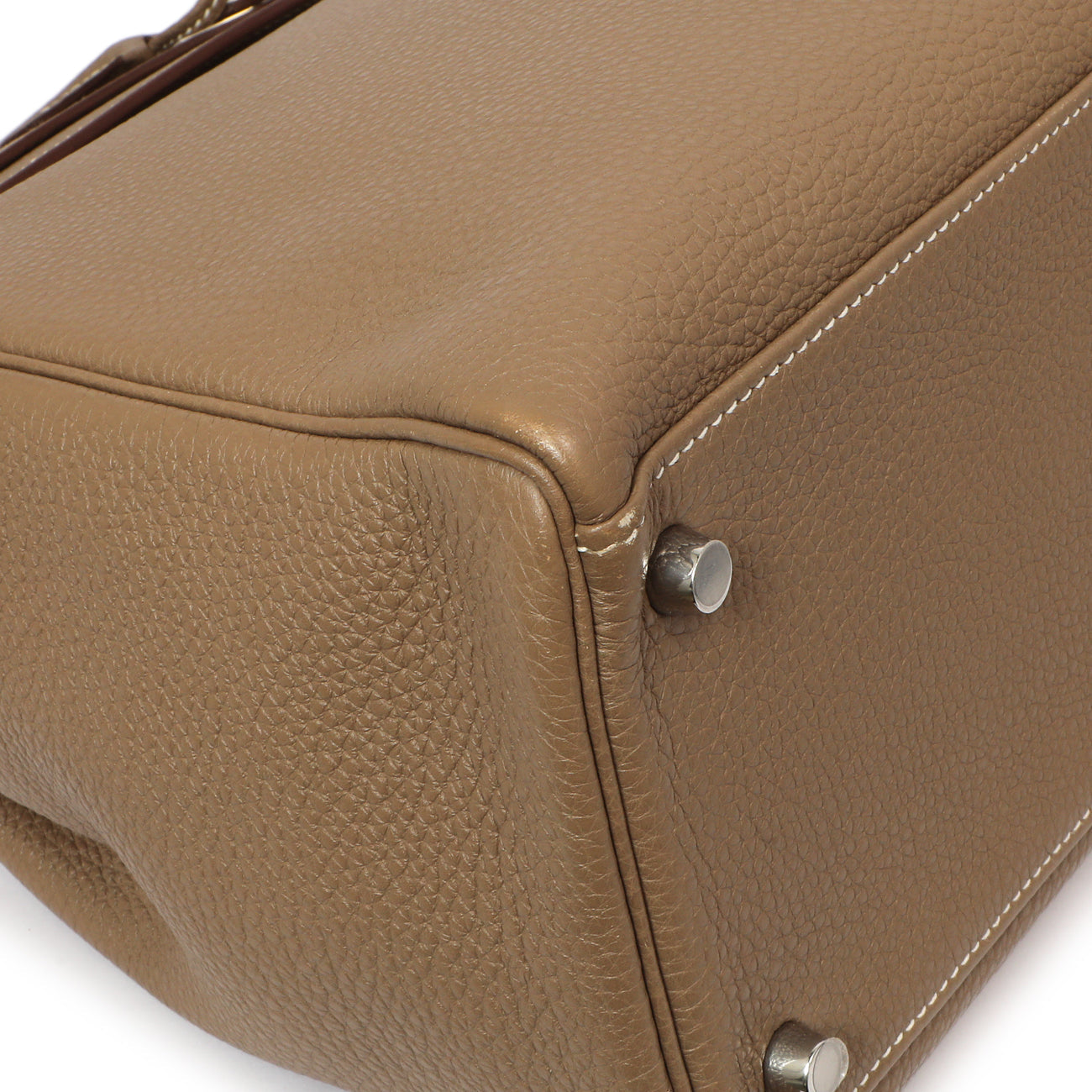 Exclusive Hermes Etoupe Togo Kelly Retourne 35 — Top View