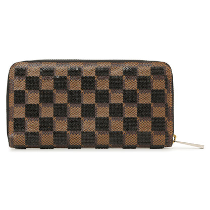 Exclusive Louis Vuitton Black Damier Paillettes Zippy Wallet — Side View