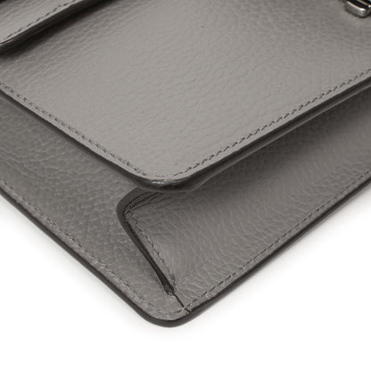 Exclusive Gucci Grey Calfskin Enamel Small Dionysus Shoulder Bag — Detail View