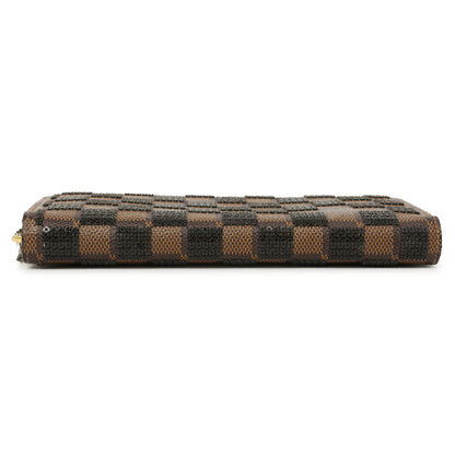 Exclusive Louis Vuitton Black Damier Paillettes Zippy Wallet — Back View