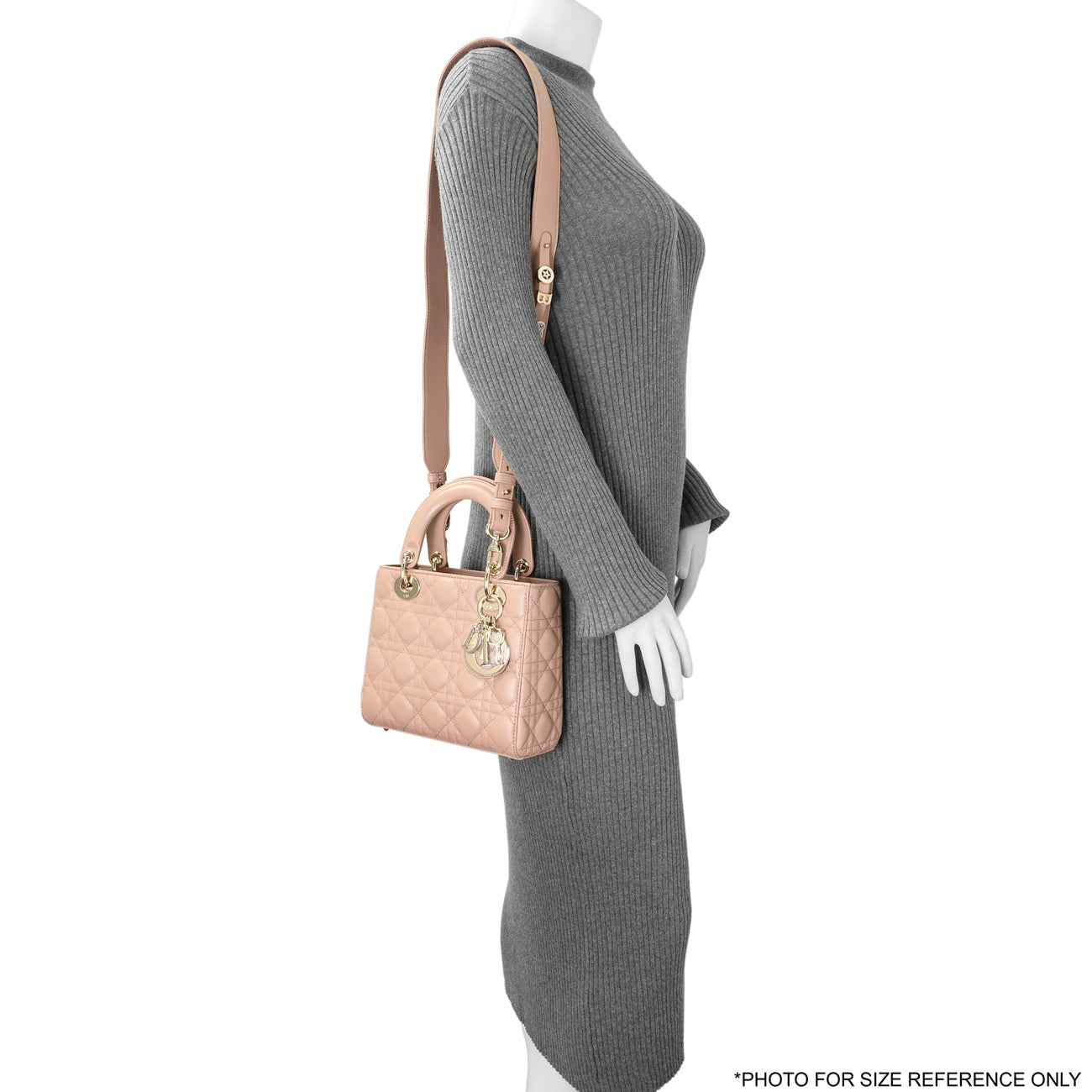 Exclusive Christian Dior Blush Lambskin Cannage Small My ABCDior Lady Dior — Alternate View 7
