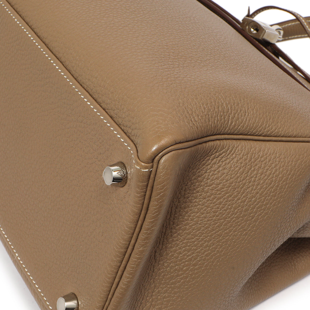 Exclusive Hermes Etoupe Togo Kelly Retourne 35 — Detail View