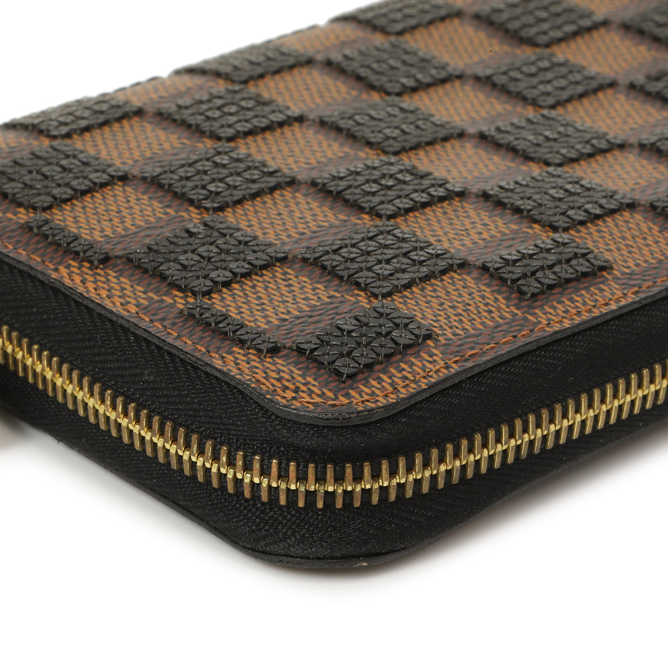 Exclusive Louis Vuitton Black Damier Paillettes Zippy Wallet — Alternate View 10