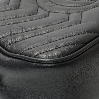 Exclusive Gucci Black Calfskin Matelasse Small GG Marmont Chain Shoulder Bag — Lifestyle View