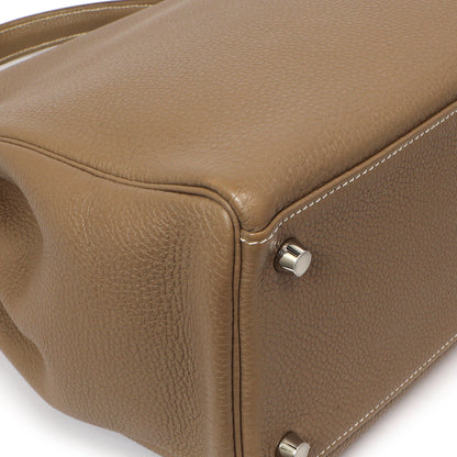 Exclusive Hermes Etoupe Togo Kelly Retourne 35 — Lifestyle View