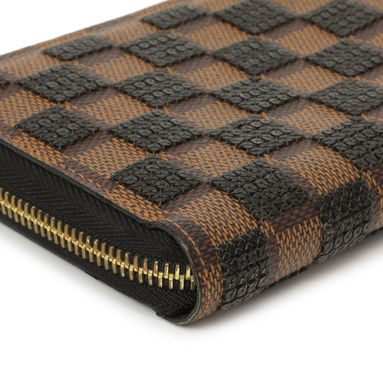 Exclusive Louis Vuitton Black Damier Paillettes Zippy Wallet — Alternate View 8