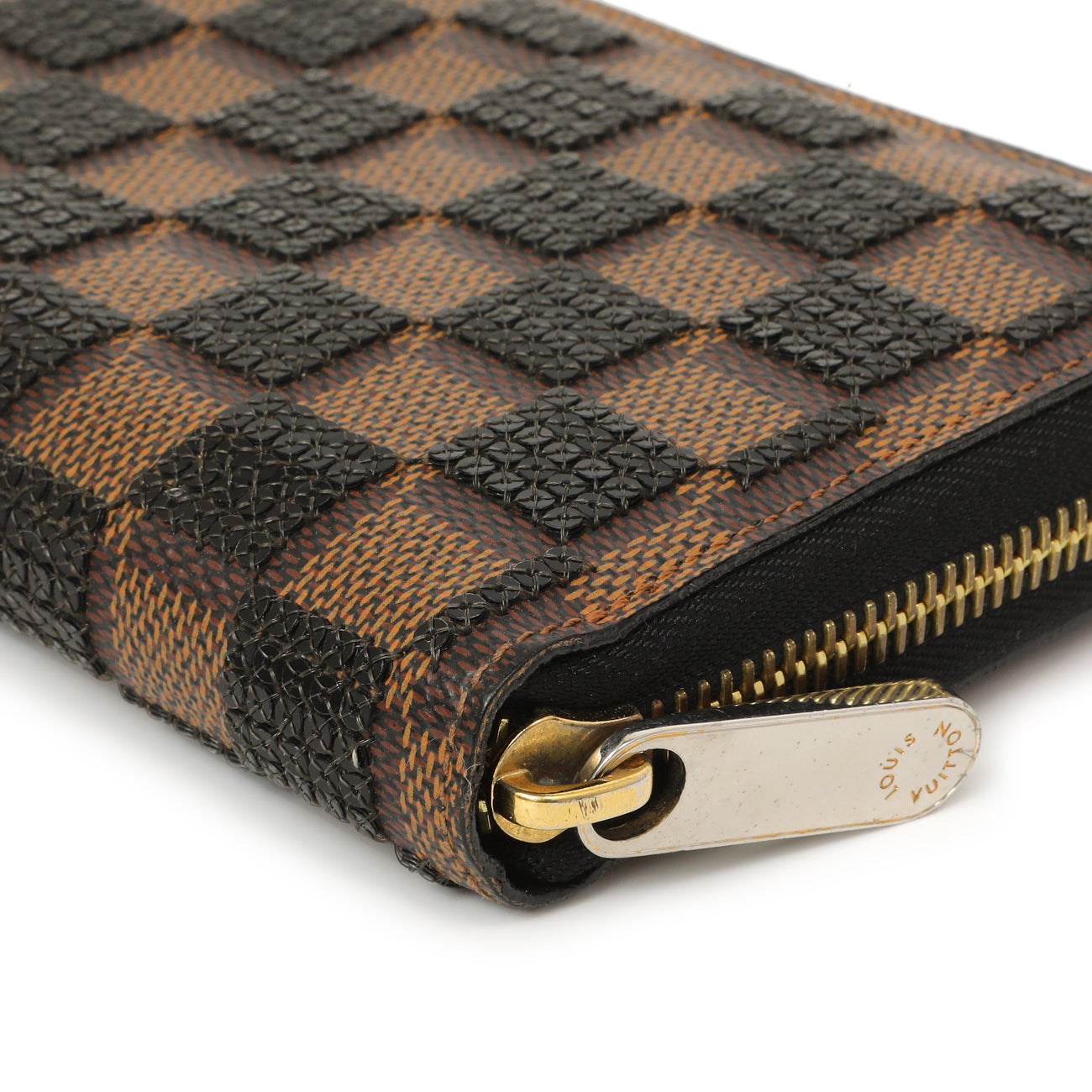 Exclusive Louis Vuitton Black Damier Paillettes Zippy Wallet — Alternate View 9