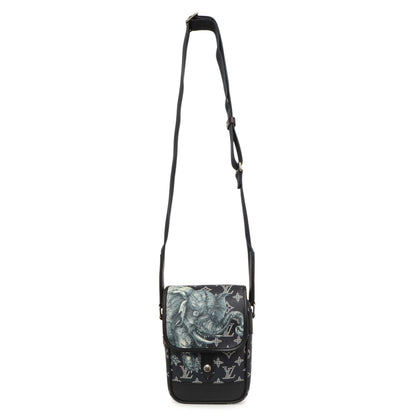 Exclusive Louis Vuitton Savane Monogram Elephant Chapman Messenger BB — Front View