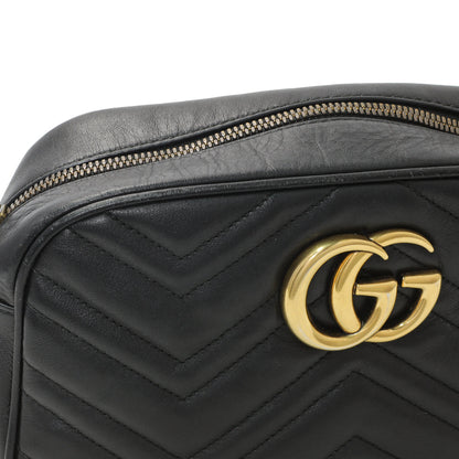 Exclusive Gucci Black Calfskin Matelasse Small GG Marmont Chain Shoulder Bag — Alternate View 13