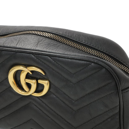Exclusive Gucci Black Calfskin Matelasse Small GG Marmont Chain Shoulder Bag — Alternate View 14