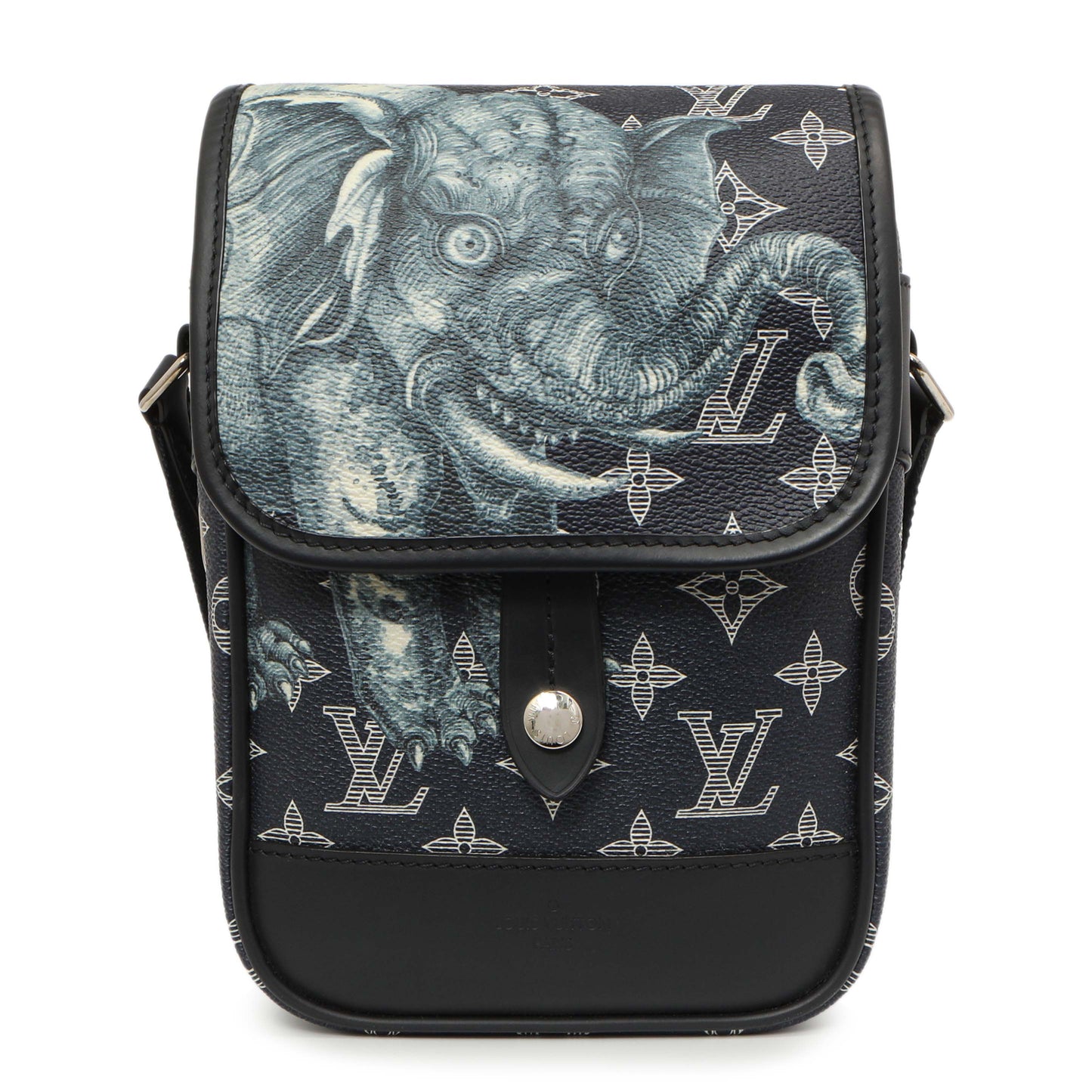 Exclusive Louis Vuitton Savane Monogram Elephant Chapman Messenger BB — Side View