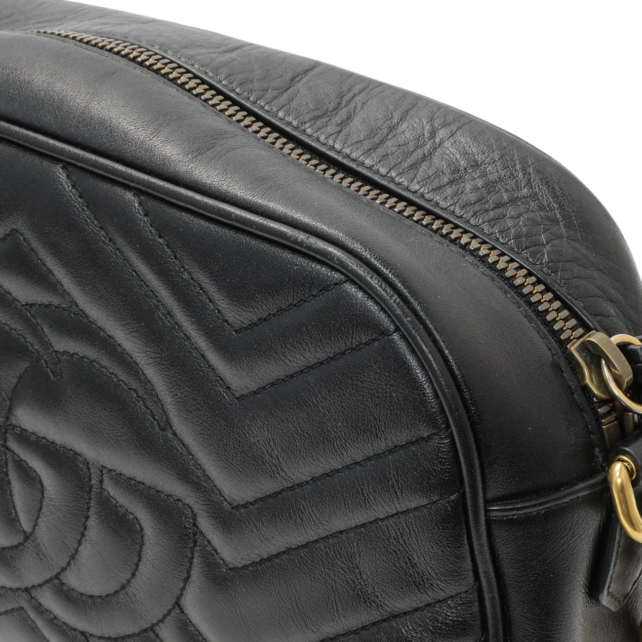 Exclusive Gucci Black Calfskin Matelasse Small GG Marmont Chain Shoulder Bag — Alternate View 15