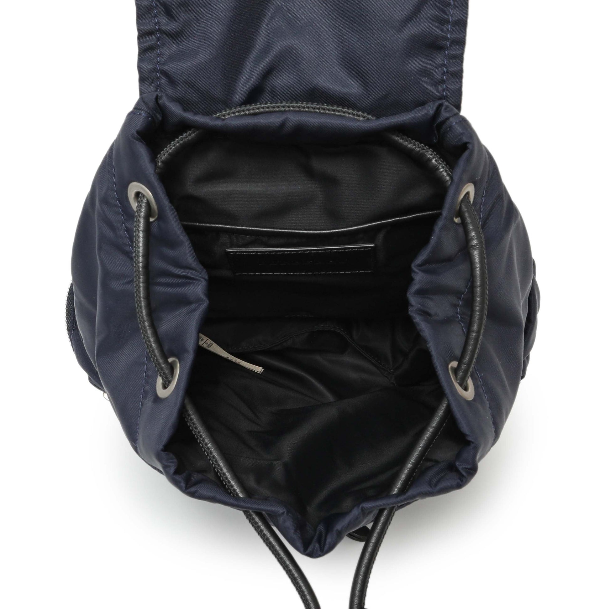 Exclusive Burberry Navy Nylon Puffer Small Rucksack Backpack — Top View