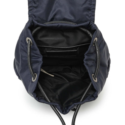 Exclusive Burberry Navy Nylon Puffer Small Rucksack Backpack — Top View