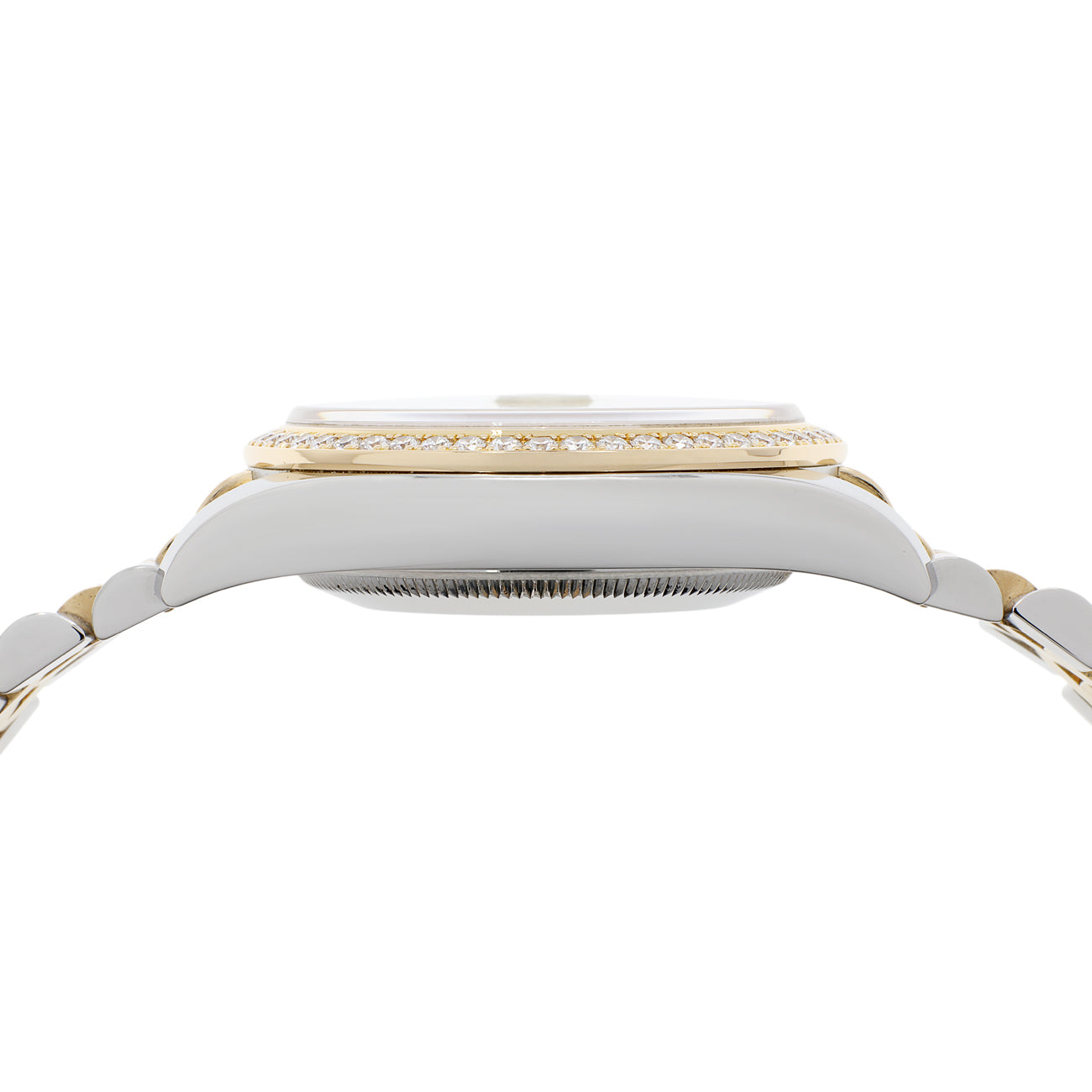 Exclusive Rolex Stainless Steel 18K Yellow Gold Diamond Datejust 36 116243 — Back View