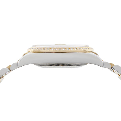 Exclusive Rolex Stainless Steel 18K Yellow Gold Diamond Datejust 36 116243 — Back View