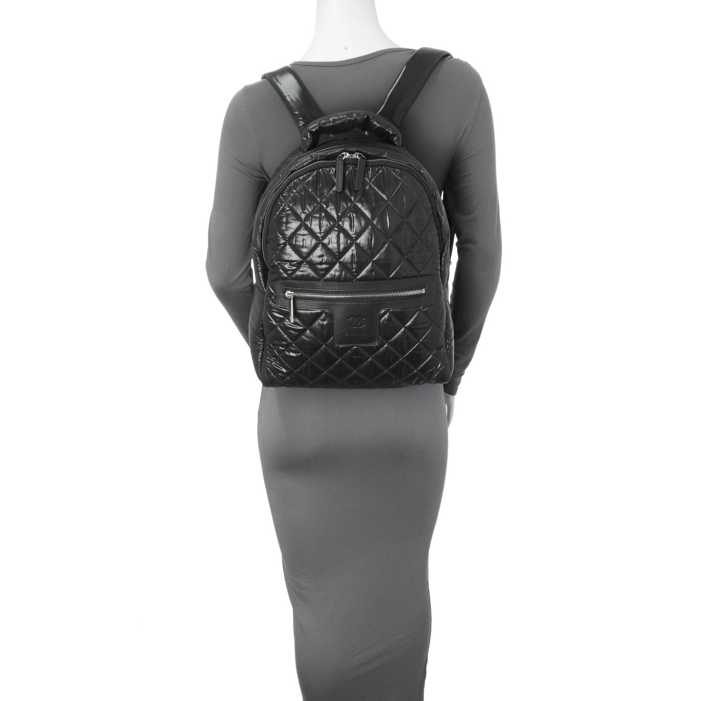 Exclusive Chanel Black Nylon Quilted Coco Cocoon Backpack — Alternate View 7