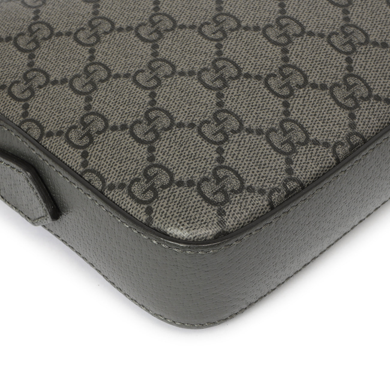 Exclusive Gucci Grey GG Supreme Monogram Ophidia Crossbody — Top View