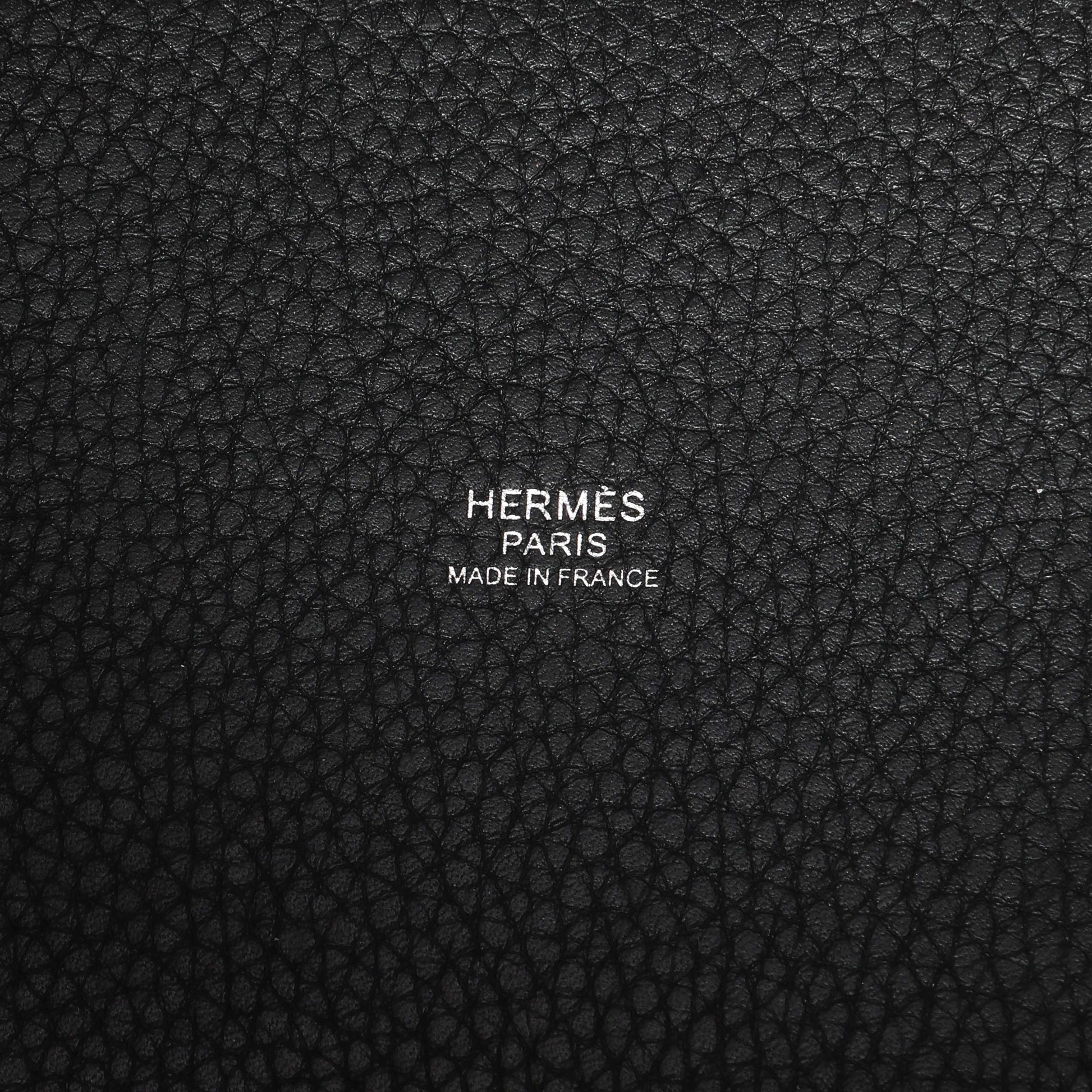 Exclusive Hermes Black Clemence Picotin Lock 18 — Detail View