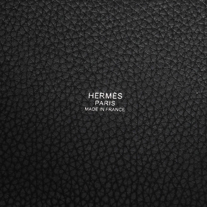 Exclusive Hermes Black Clemence Picotin Lock 18 — Detail View