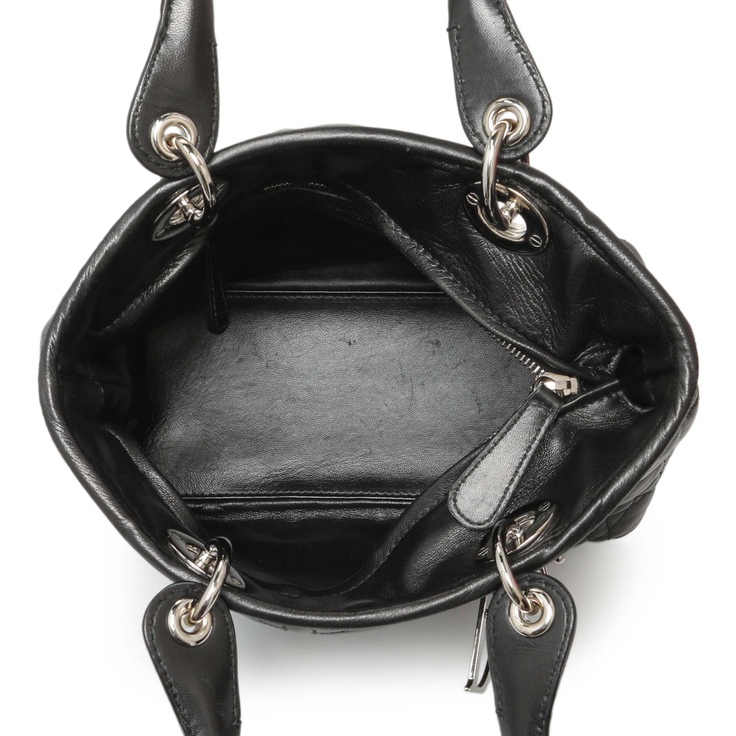 Exclusive Christian Dior Black Lambskin Cannage Soft Lady Dior — Alternate View 8