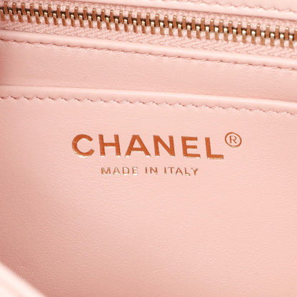 Exclusive Chanel Pink Quilted Lambskin Mini Pearl Crush Flap — Lifestyle View
