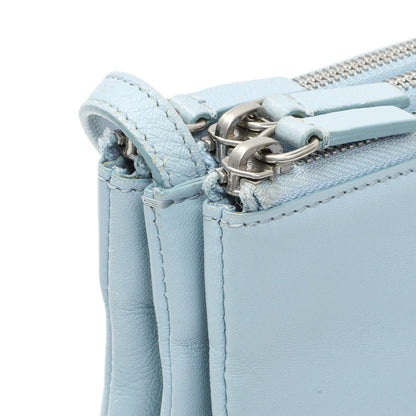 Exclusive Celine Light Blue Lambskin Small Trio Crossbody Bag — Alternate View 11