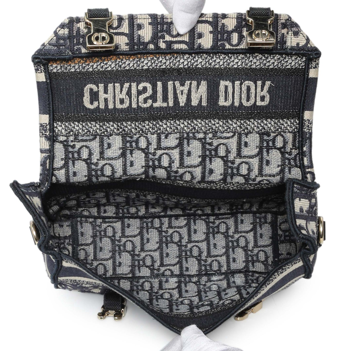 Exclusive Christian Dior Blue Oblique Small Diorcamp — Alternate View 8