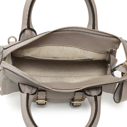 Exclusive Chloe Cashmere Grey Buffalo Mini Edith — Top View