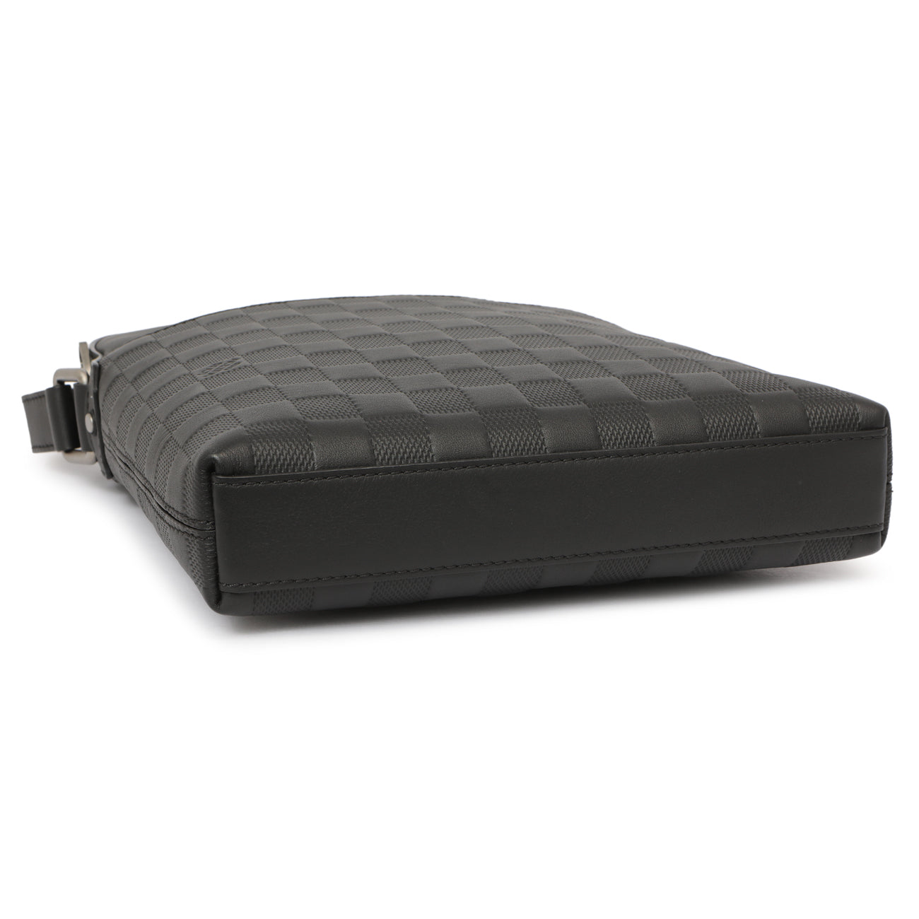 Exclusive Louis Vuitton Onyx Damier Infini District Pochette — Back View