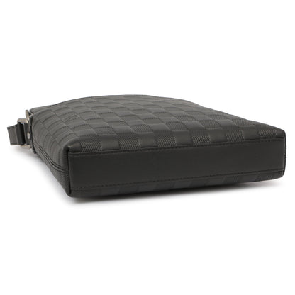 Exclusive Louis Vuitton Onyx Damier Infini District Pochette — Back View