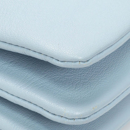 Exclusive Celine Light Blue Lambskin Small Trio Crossbody Bag — Lifestyle View