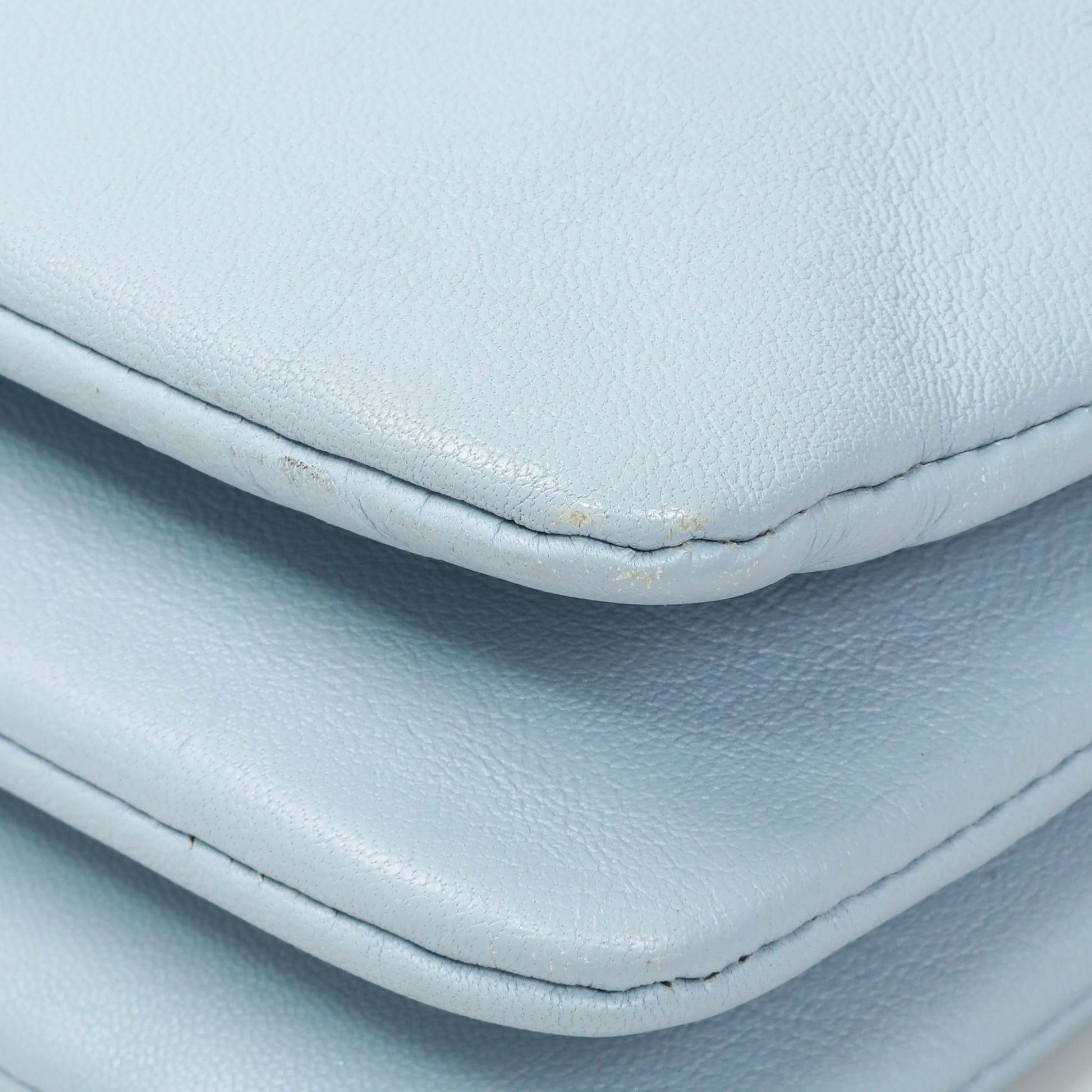 Exclusive Celine Light Blue Lambskin Small Trio Crossbody Bag — Alternate View 7