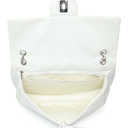 Exclusive Chanel White Quilted Caviar Maxi Single Flap — Alternate View 8