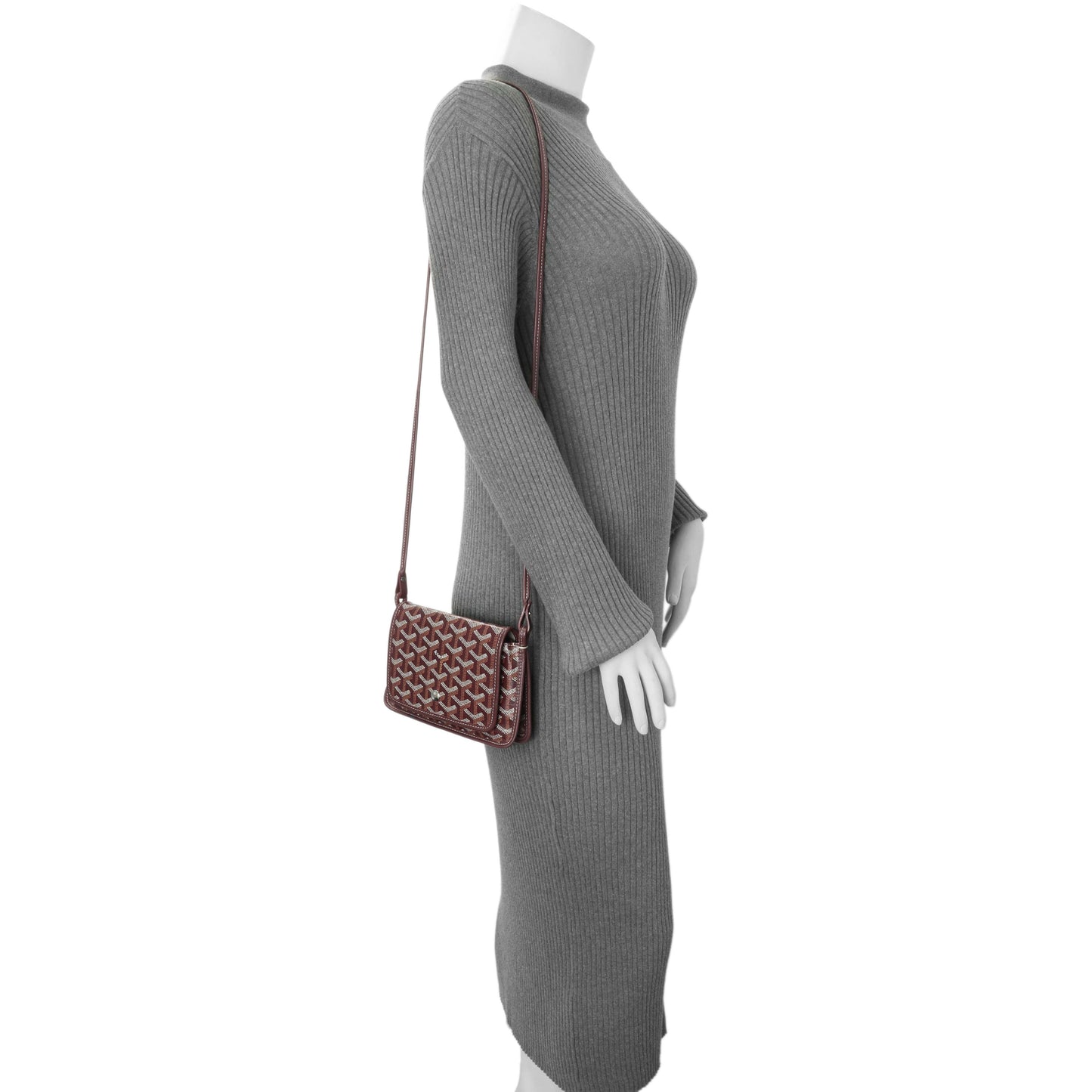 Exclusive Goyard Burgundy Goyardine Plumet Wallet Clutch — Alternate View 12