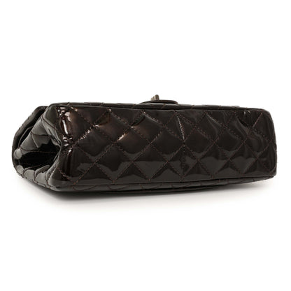 Exclusive Chanel Metallic Brown Quilted Patent 2.55 Reissue 226 — Back View
