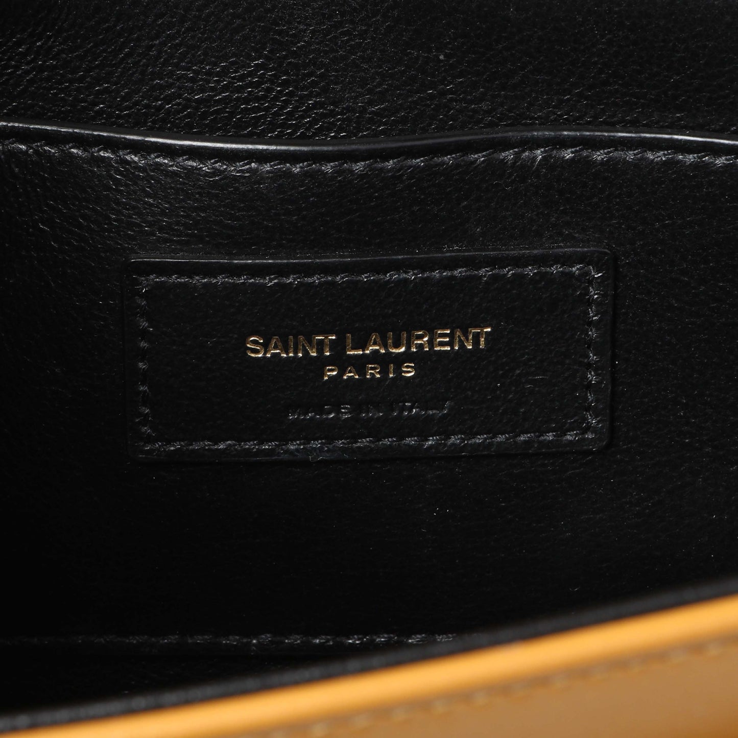 Exclusive Saint Laurent Dark Sun (Tan) Box Calfskin Medium Solferino Satchel — Detail View