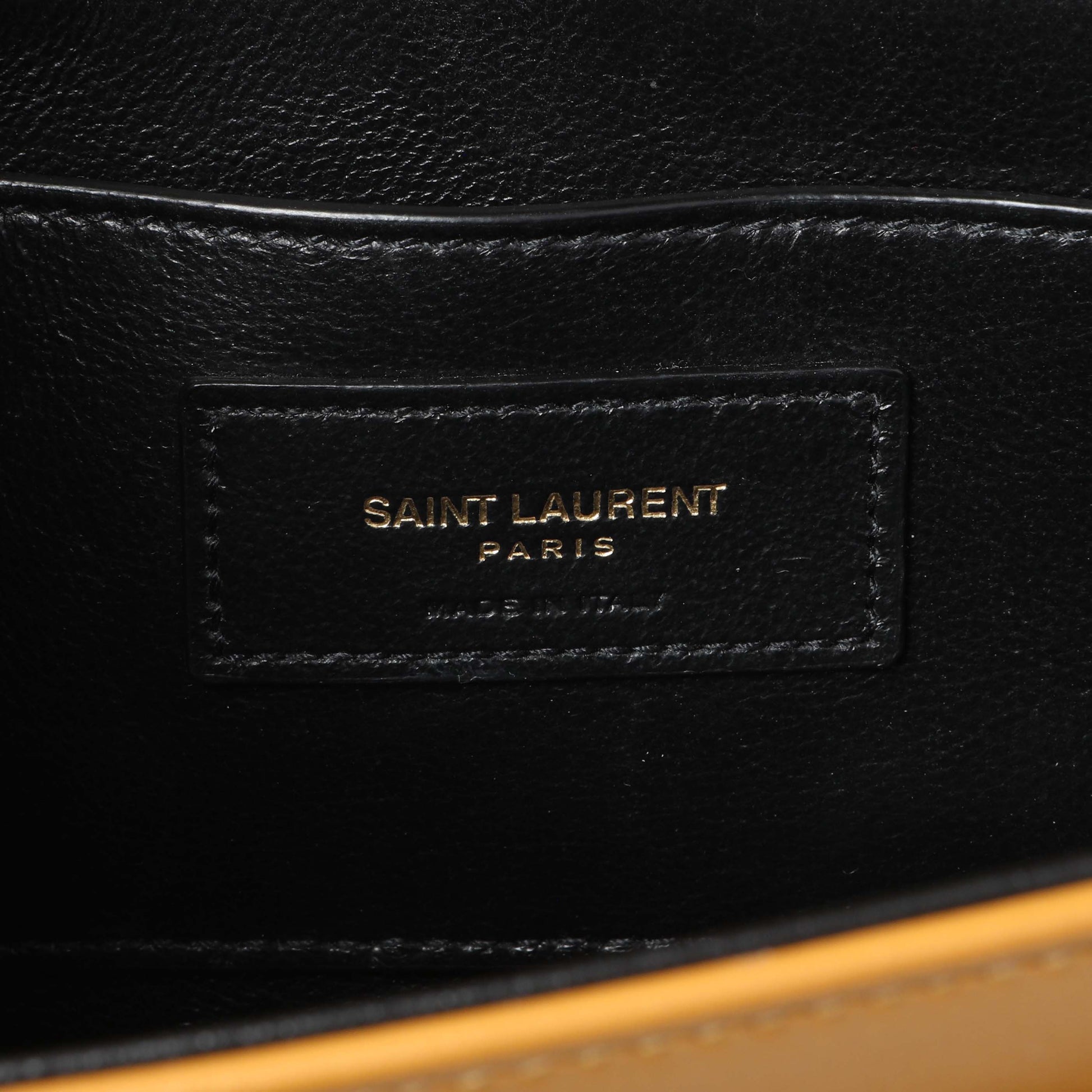 Exclusive Saint Laurent Dark Sun (Tan) Box Calfskin Medium Solferino Satchel — Detail View