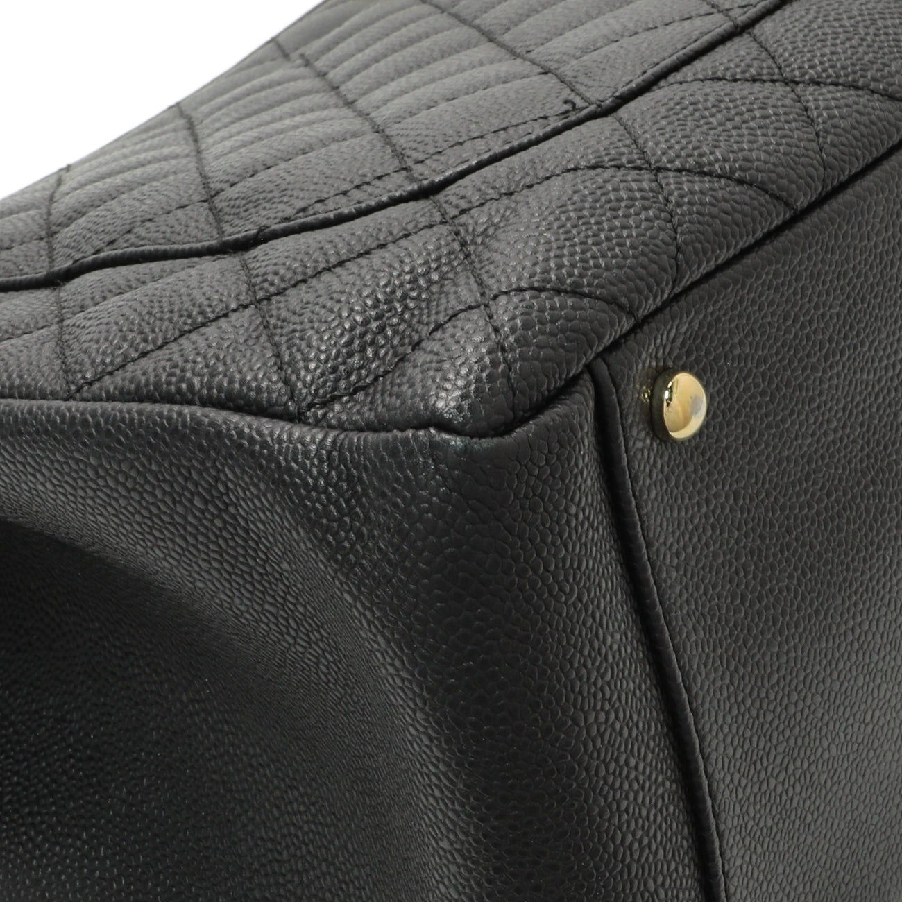 Exclusive Chanel Black Quilted Caviar XL Grand Shopping Tote GST — Lifestyle View