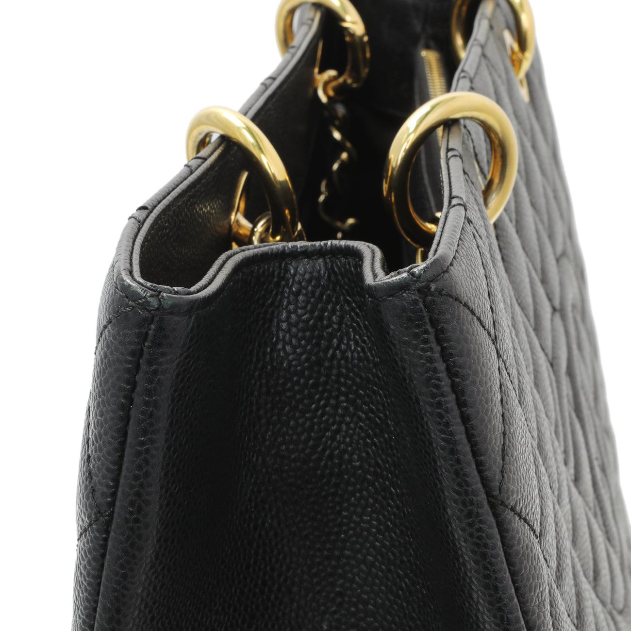 Exclusive Chanel Black Quilted Caviar XL Grand Shopping Tote GST — Alternate View 11