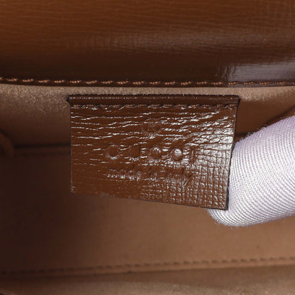 Exclusive Gucci GG Supreme Monogram Mini Horsebit 1955 Shoulder Bag — Detail View