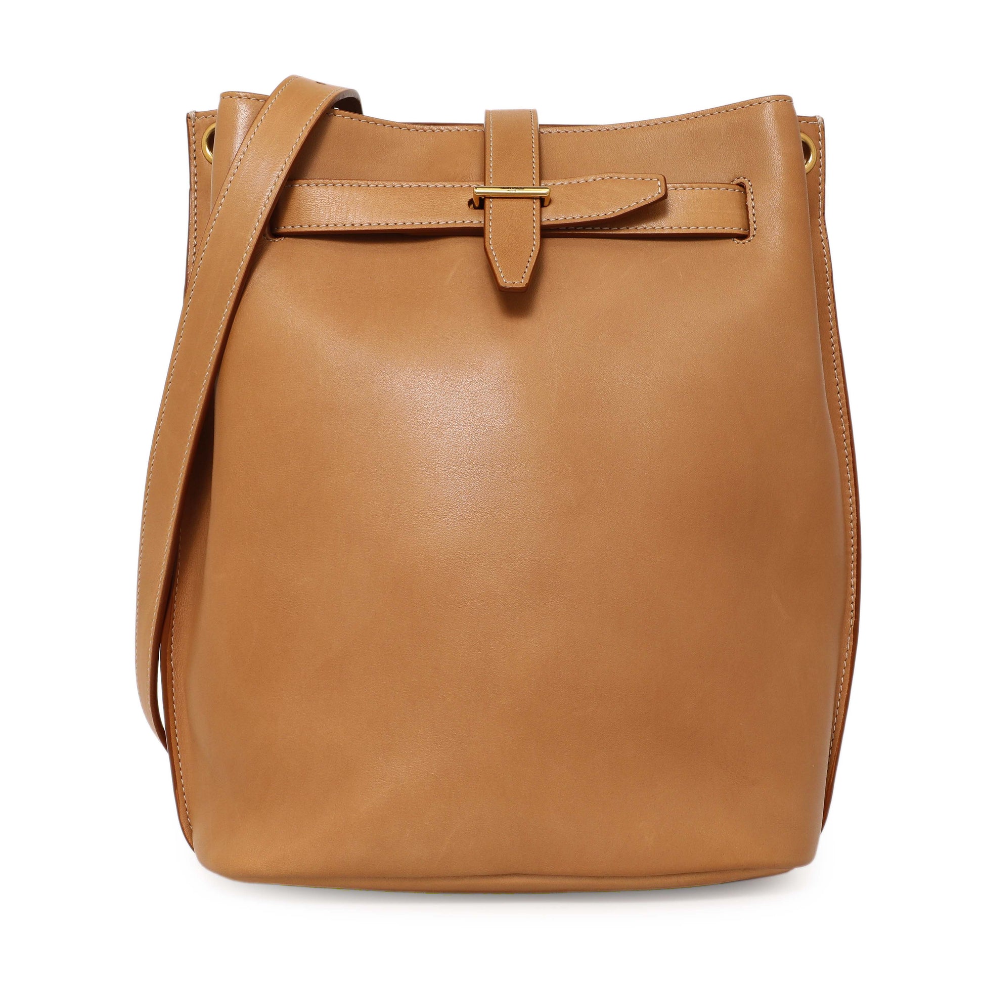Exclusive Saint Laurent Seau Calfskin Bucket Bag — Front View