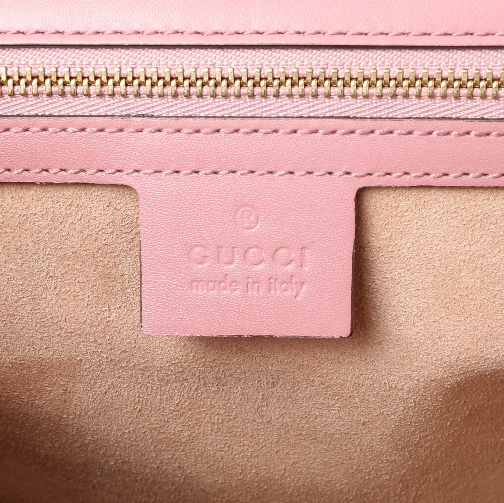 Exclusive Gucci Pink Calfskin Medium Guccissima Padlock Flap Shoulder Bag — Alternate View 9