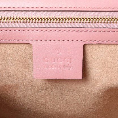 Exclusive Gucci Pink Calfskin Medium Guccissima Padlock Flap Shoulder Bag — Alternate View 9
