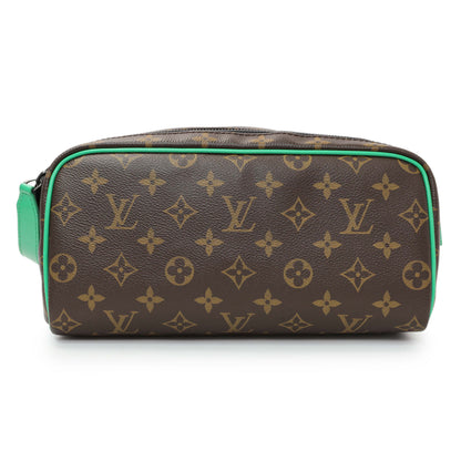 Exclusive Louis Vuitton Green Monogram Macassar Dopp Kit Toilet Pouch — Front View