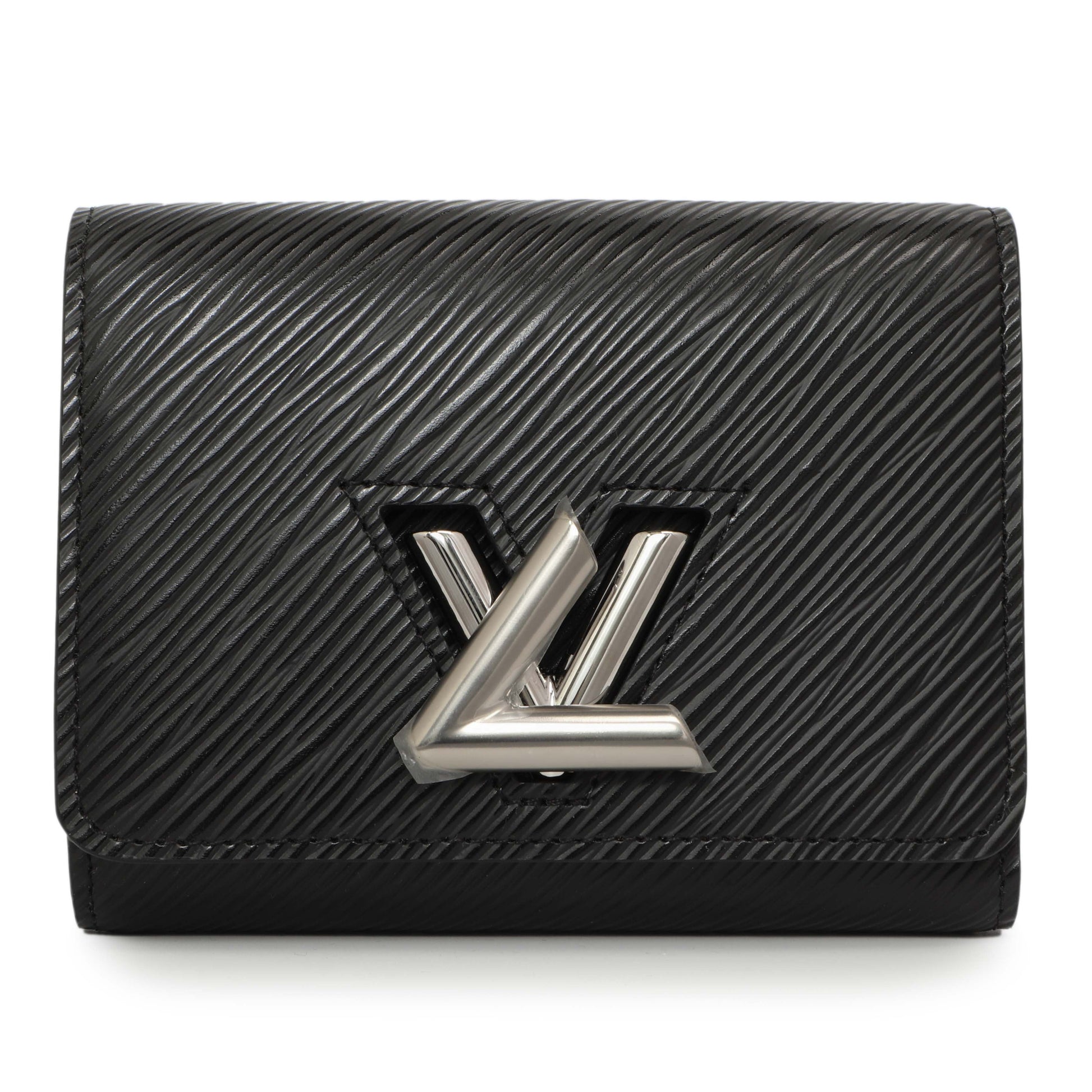 Exclusive Louis Vuitton Black Epi Twist XS Wallet — Front View