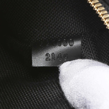 Exclusive Gucci Black Calfskin Jumbo GG Embossed Super Mini Top Handle Bowler Bag — Lifestyle View