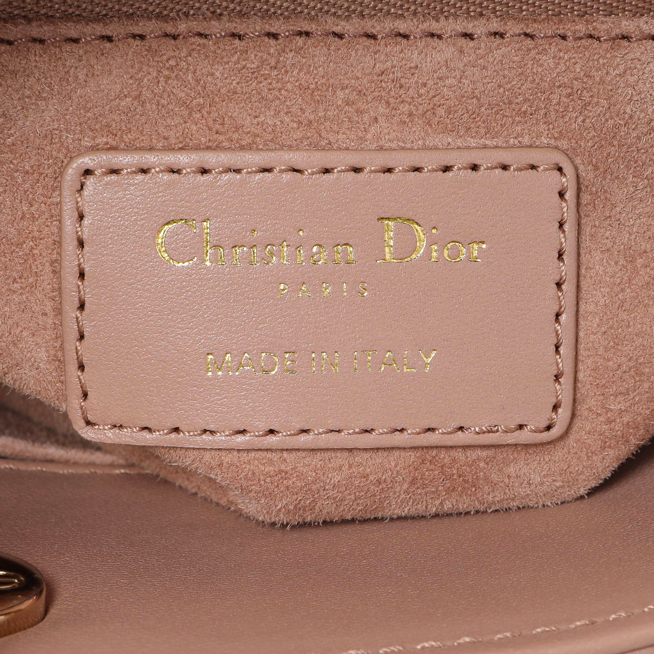 Exclusive Christian Dior Blush Lambskin Cannage Small My ABCDior Lady Dior — Detail View