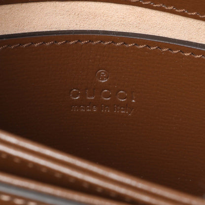 Exclusive Gucci Horsebit 1955 GG Coated Canvas with Leather Mini belt bag — Detail View